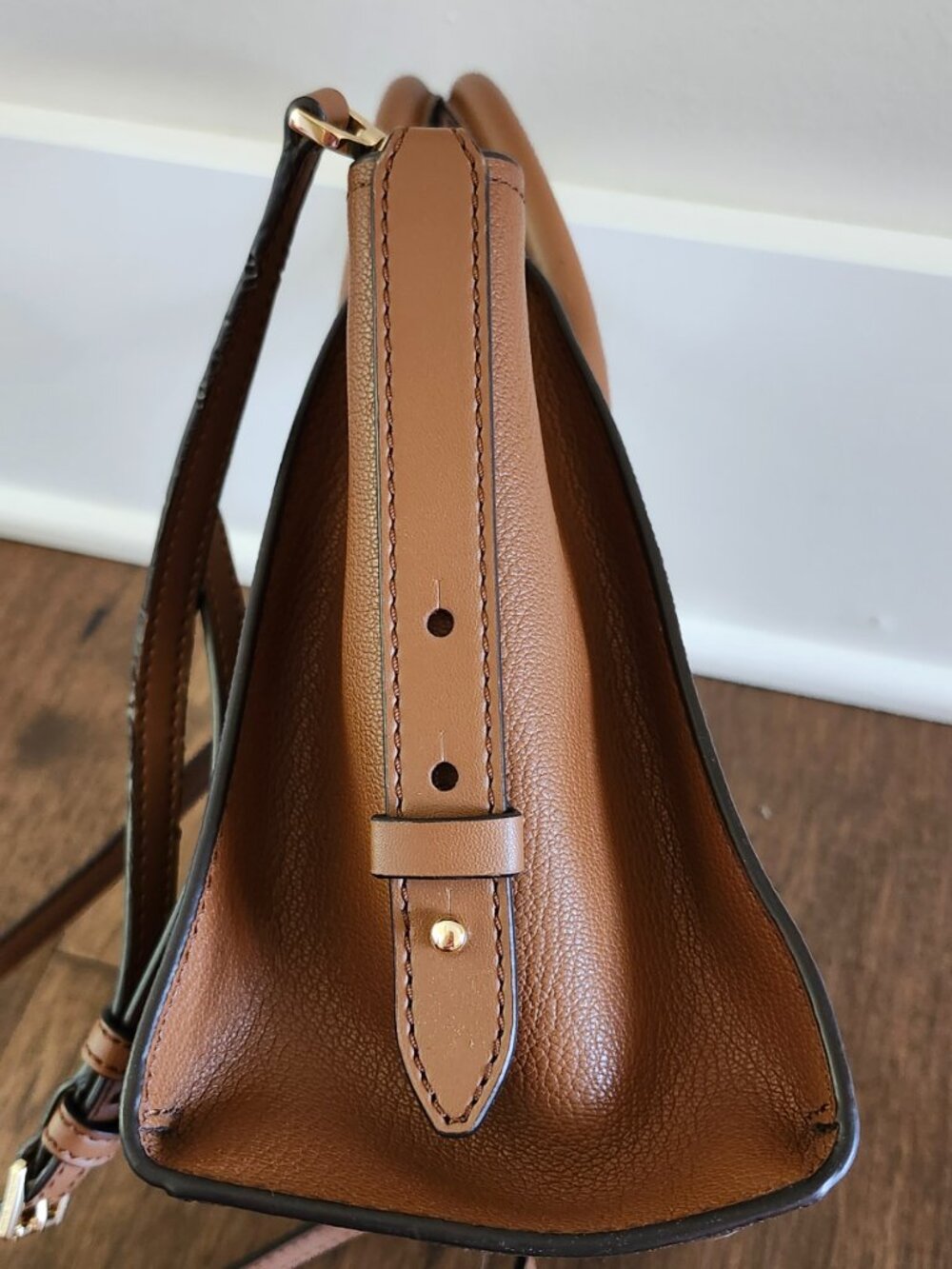 Michael Kors Avril Small Logo Satchel + Matching Wallet – Brown MK – NWOT - Picture 6 of 16